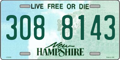 NH license plate 3088143