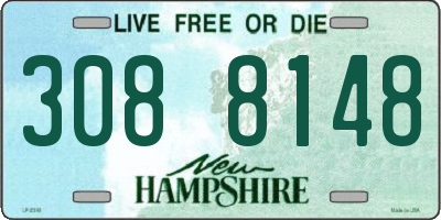 NH license plate 3088148