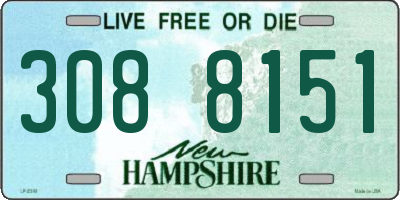 NH license plate 3088151
