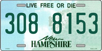 NH license plate 3088153