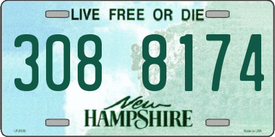 NH license plate 3088174
