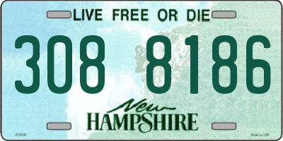 NH license plate 3088186