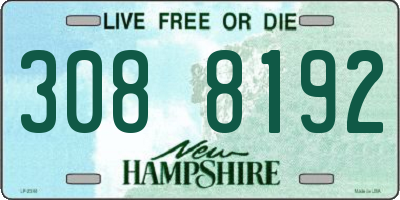 NH license plate 3088192