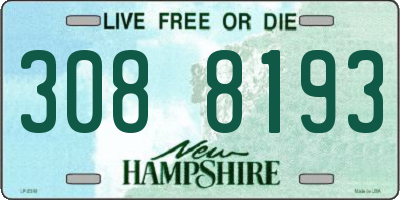 NH license plate 3088193