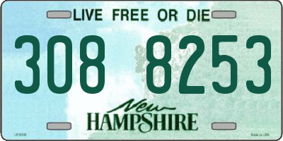 NH license plate 3088253
