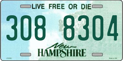 NH license plate 3088304