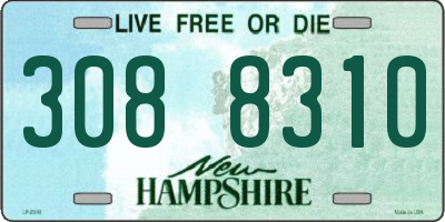 NH license plate 3088310