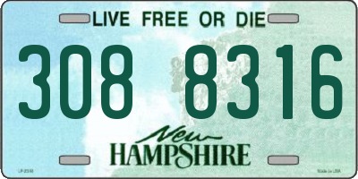 NH license plate 3088316