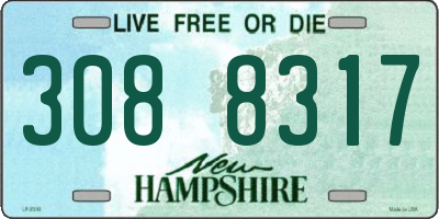 NH license plate 3088317