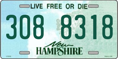 NH license plate 3088318