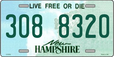 NH license plate 3088320
