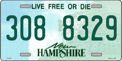 NH license plate 3088329