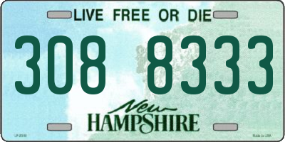 NH license plate 3088333