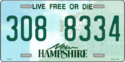 NH license plate 3088334