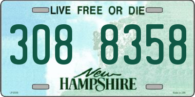 NH license plate 3088358