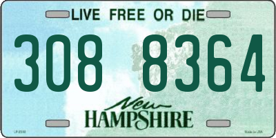 NH license plate 3088364
