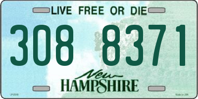 NH license plate 3088371