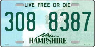 NH license plate 3088387