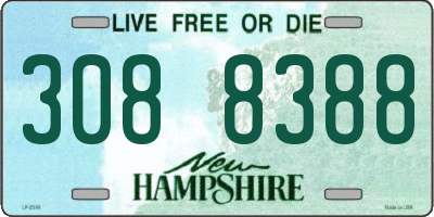 NH license plate 3088388