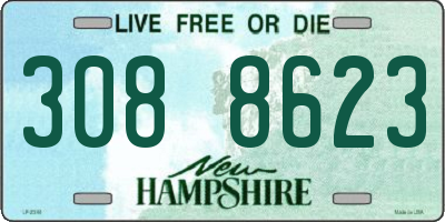 NH license plate 3088623