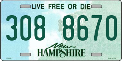 NH license plate 3088670