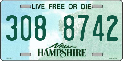 NH license plate 3088742