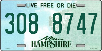 NH license plate 3088747