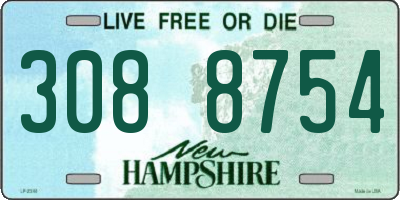 NH license plate 3088754