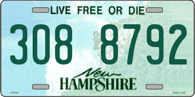 NH license plate 3088792