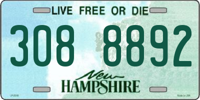 NH license plate 3088892