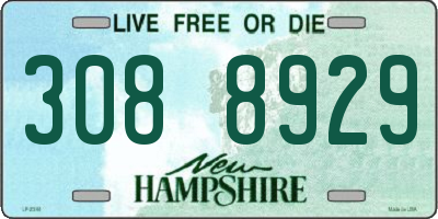 NH license plate 3088929