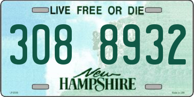 NH license plate 3088932