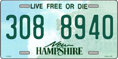 NH license plate 3088940