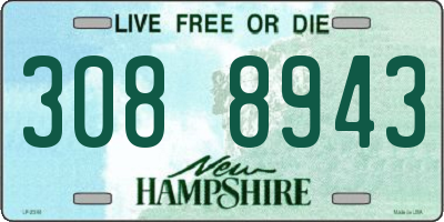 NH license plate 3088943