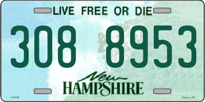 NH license plate 3088953