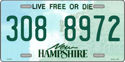 NH license plate 3088972