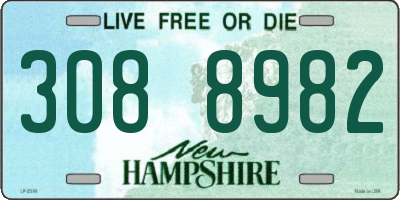 NH license plate 3088982
