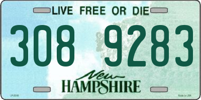 NH license plate 3089283