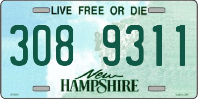 NH license plate 3089311