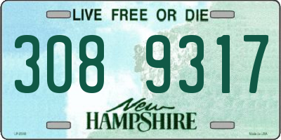 NH license plate 3089317