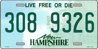 NH license plate 3089326