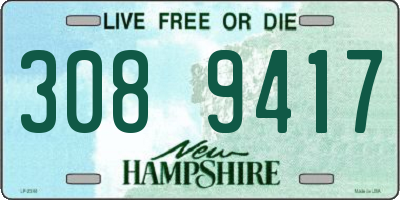 NH license plate 3089417