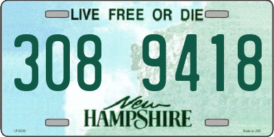 NH license plate 3089418