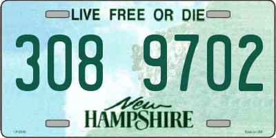NH license plate 3089702