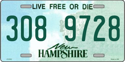 NH license plate 3089728