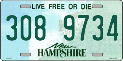 NH license plate 3089734