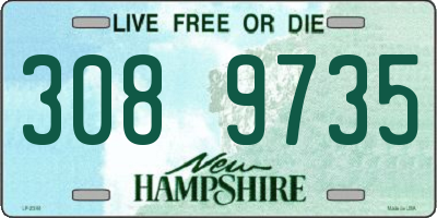 NH license plate 3089735