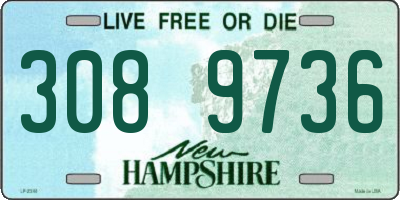 NH license plate 3089736