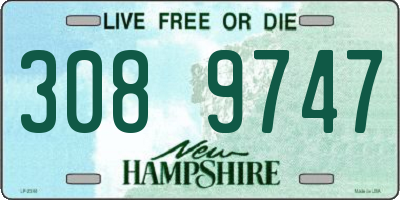 NH license plate 3089747