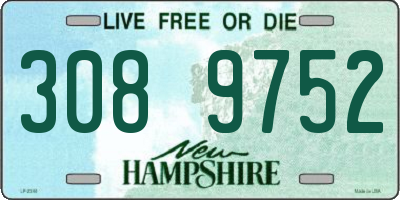 NH license plate 3089752
